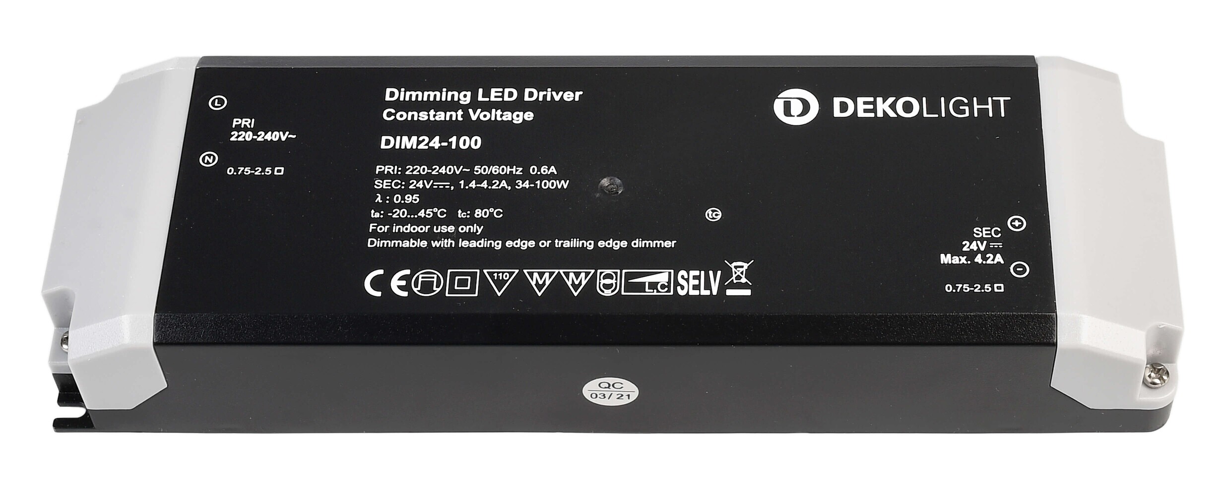 Hochwertiges und dimmbares LED Netzteil der Marke Deko-Light