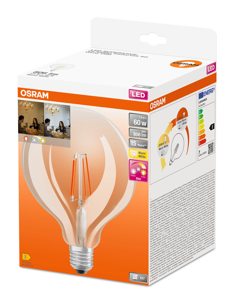 Ein hochwertiges, energieeffizientes OSRAM LED-Leuchtmittel, das ein warmes und einladendes Licht abgibt