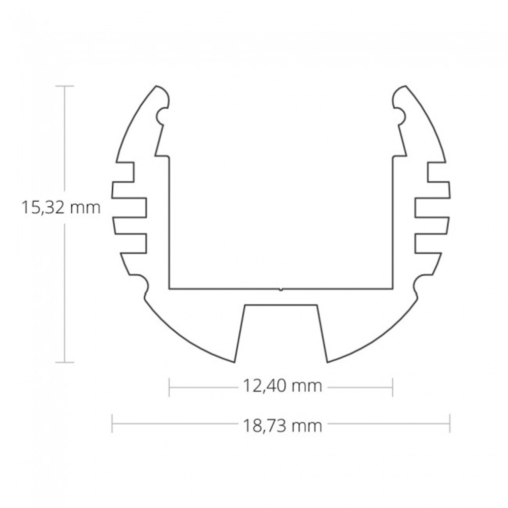 Hochwertiges LED Profil von GALAXY profiles in Runddesign für maximal 12 mm LED Stripes