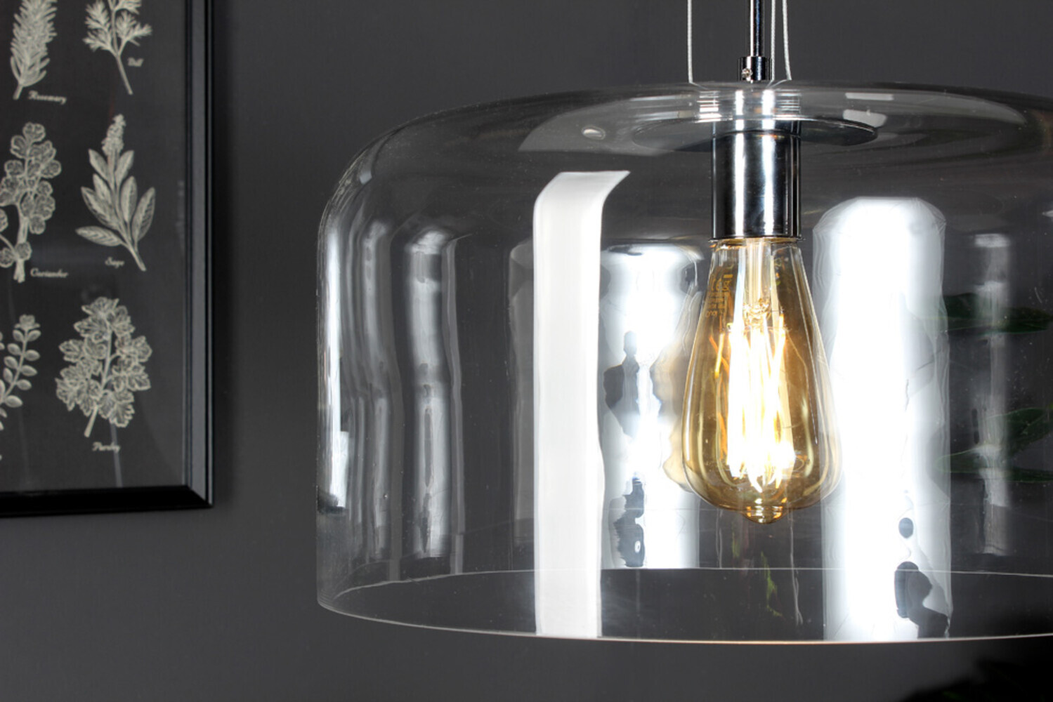 Elegante Pendelleuchte von ECO-LIGHT mit transparentem Glasdesign