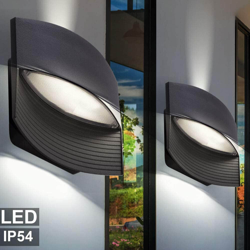 Moderne LED Außenwandleuchte von ECO-LIGHT im klaren LOTUS Design