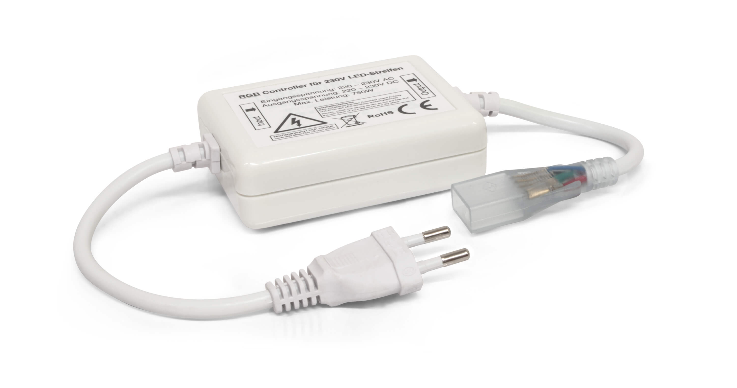 Funkfernbedienung Controller Dimmer Netzkabel 230V für RGB 5050 LED Streifen