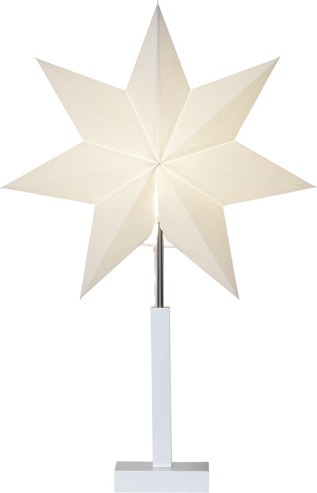 Elegante Stehlampe aus Holz und Papier im Karo-Muster von Star Trading