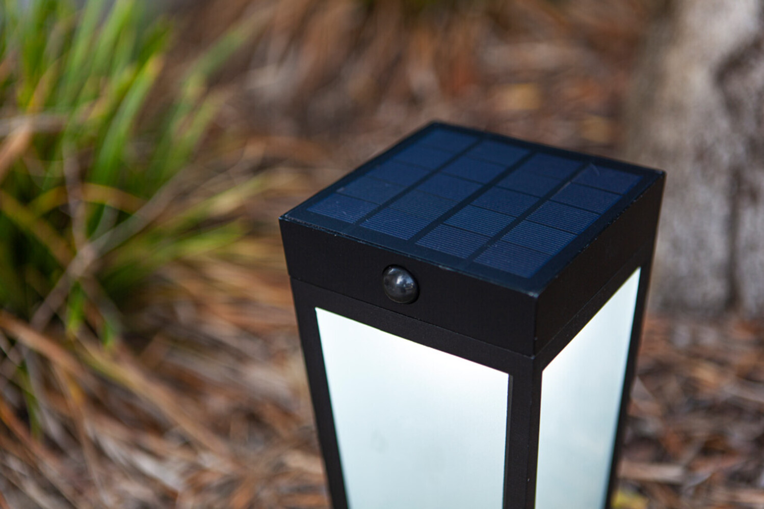 Schwarze ECO-LIGHT Erdspießleuchte mit App-Steuerung und leuchtstarkem LED-Licht