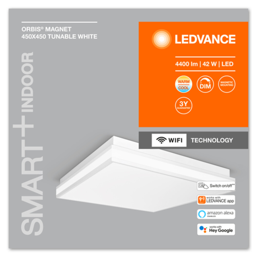 Helle und energiesparende LEDVANCE Deckenleuchte mit 6500 K Farbtemperatur und 3200 lm Leuchtleistung