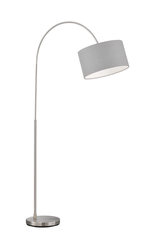 Elegante matt-nickelfarbene Stehlampe der Marke Fischer & Honsel