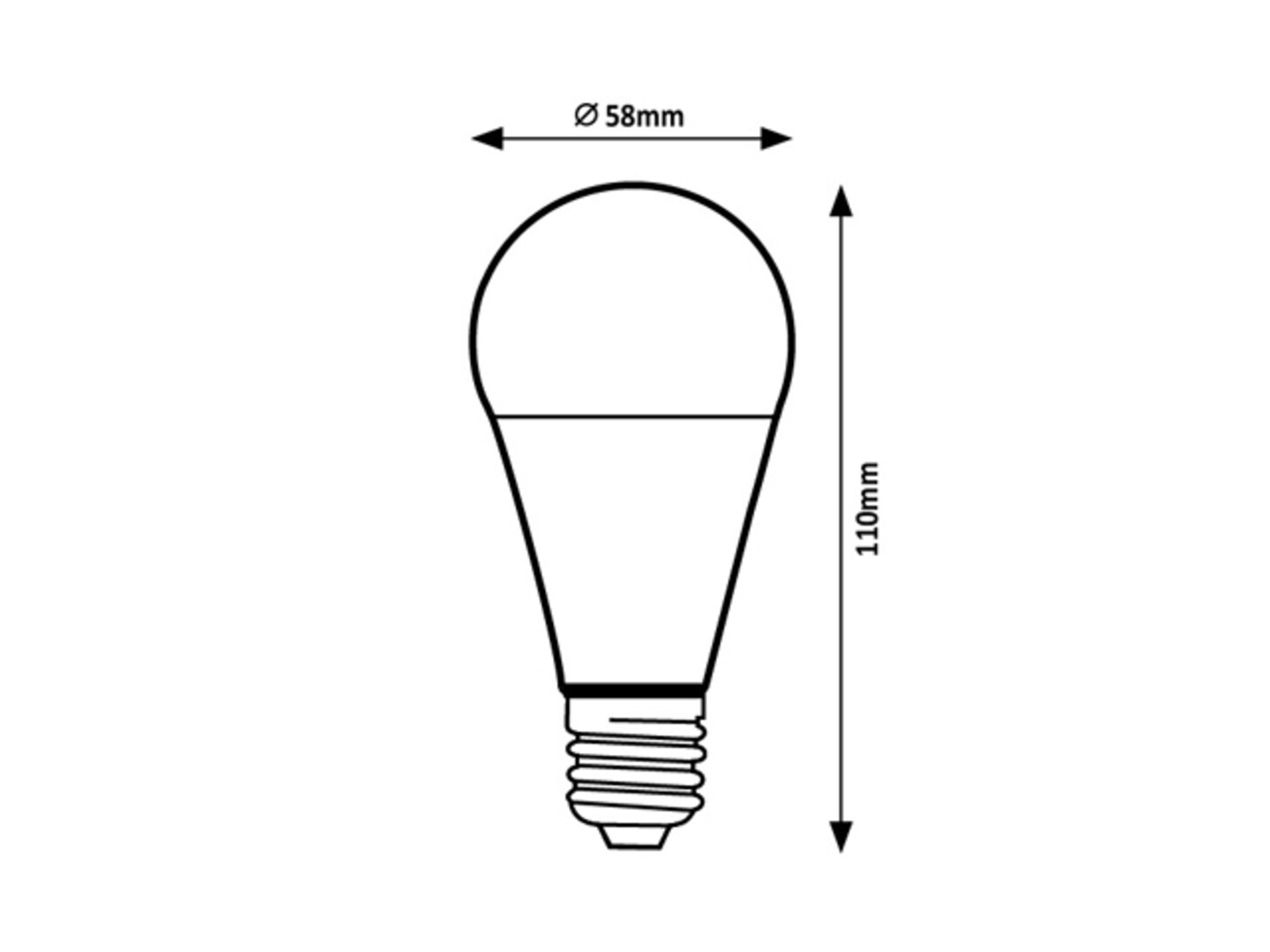 LED-Leuchtmittel 79061, E27, 10W, 4000K, 1055lm, Kunststoff, weiß, neutralweiß, ø58mm
