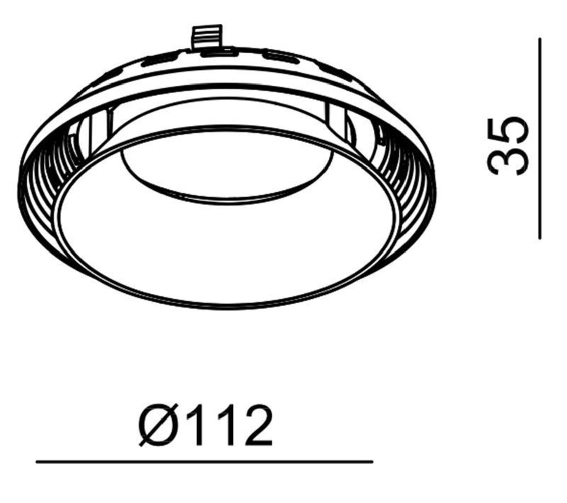 Schwarz Deko-Light Zubehör Reflektor Ring II in attraktivem Design für Serie Uni II Max