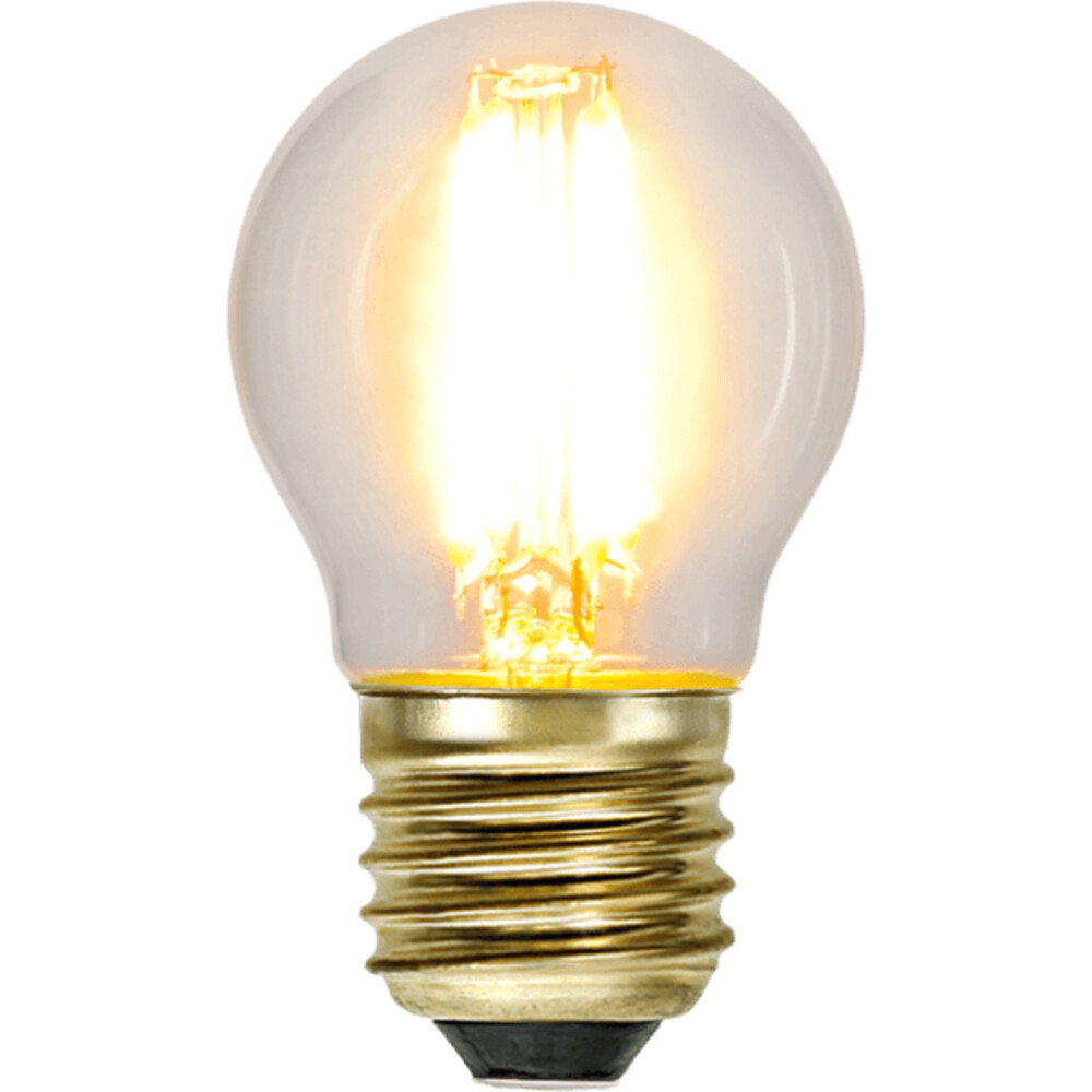 Exklusives Filament-Leuchtmittel der Marke Star Trading mit warmem, einladendem Licht und dreistufig dimmbarer Helligkeit