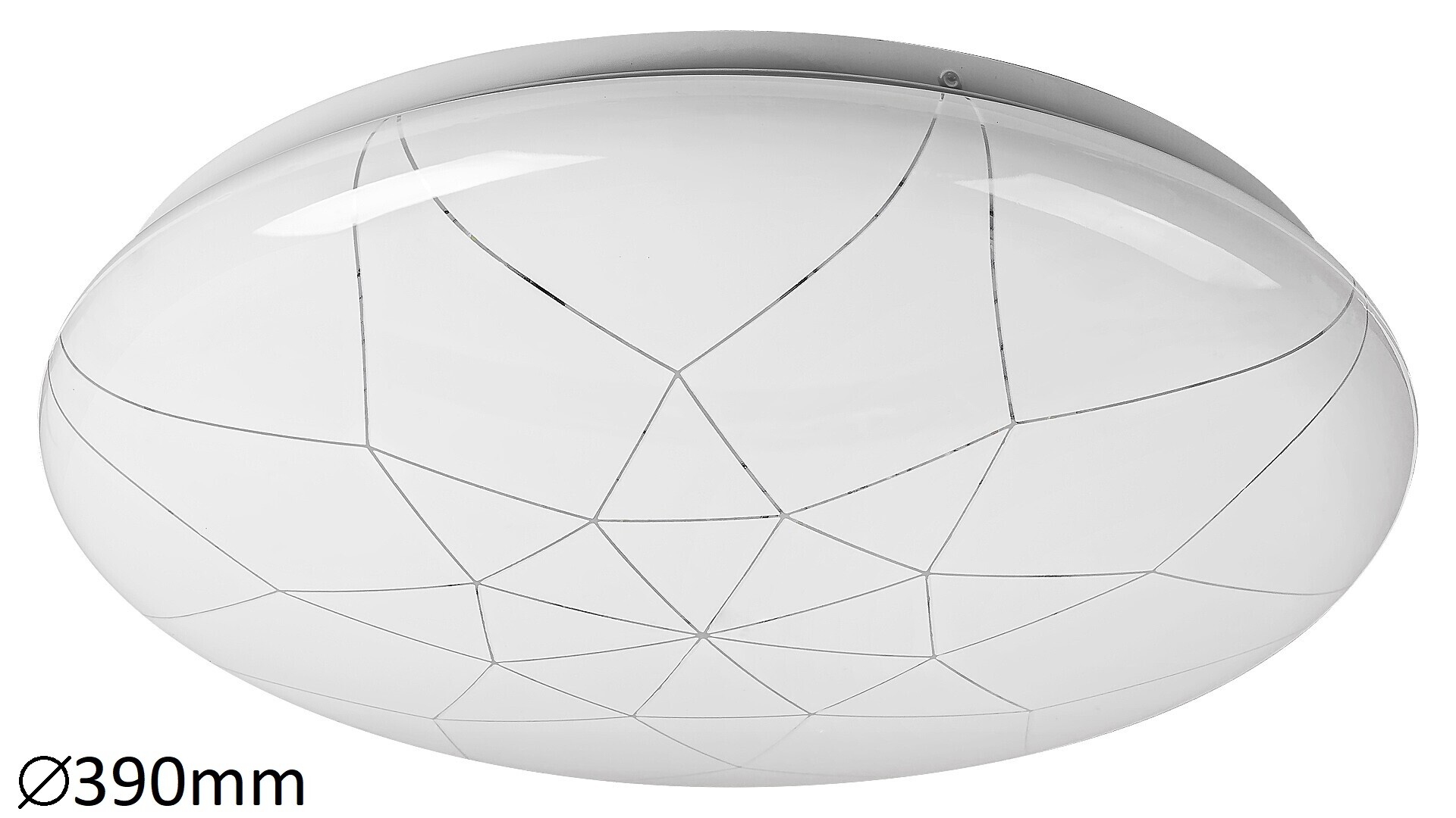 LED-Leuchtmittel Damien 5540, 24W, 1920lm, Metall, weiß, Modern, ø390mm