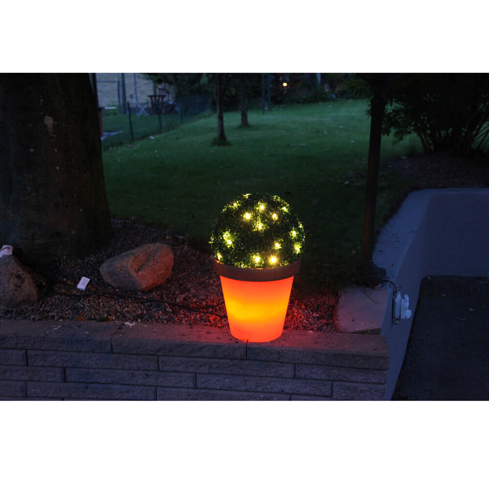 Reizvolle Dekoleuchten LED Pot von Star Trading in der Farbe Terracotta