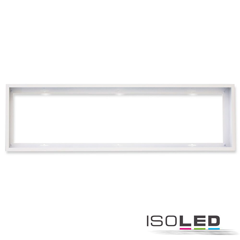 Weißer, hoher Ein- und Aufbaurahmen von Isoled, ideal für LED Panels
