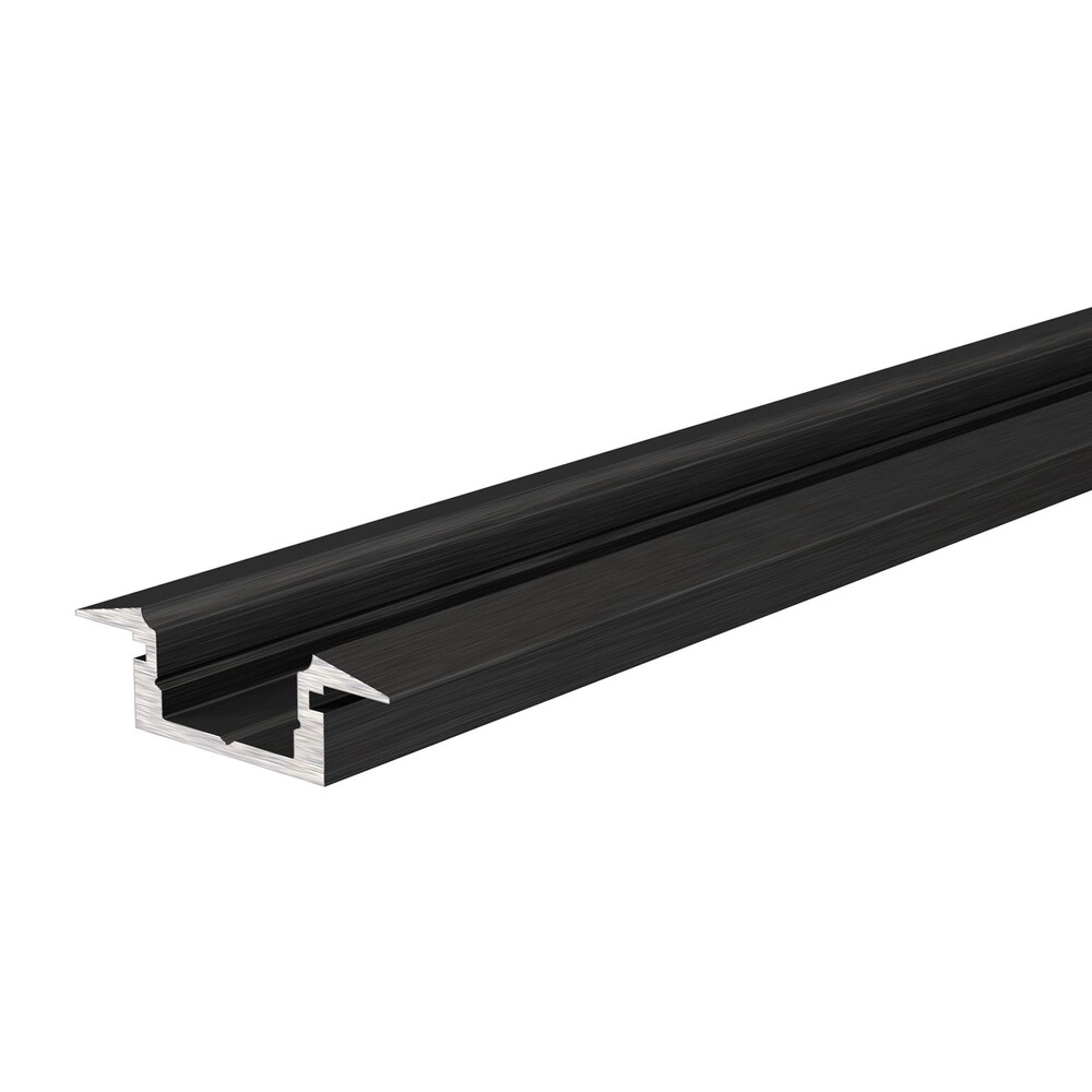 Hochwertiges, flaches LED-Profil von Deko-Light, eloxiert in schwarz matt. Für LED-Stripes mit 8-9,3mm Breite.