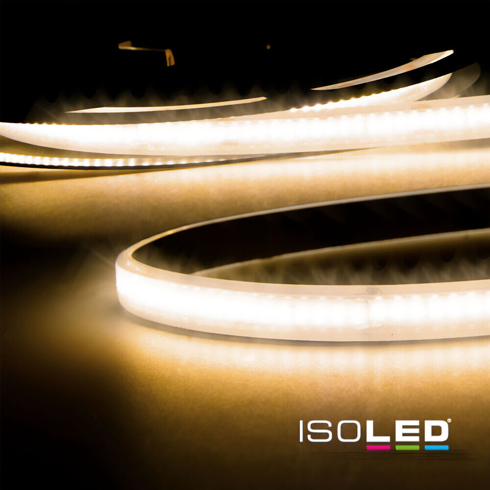 Hochwertiger warmweißer LED-Streifen von Isoled mit beeindruckender Flexibilität und Wasserdichte