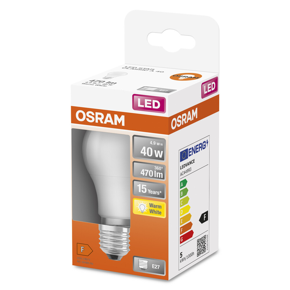 Hochwertiges OSRAM LED-Leuchtmittel mit warmweißer Beleuchtung