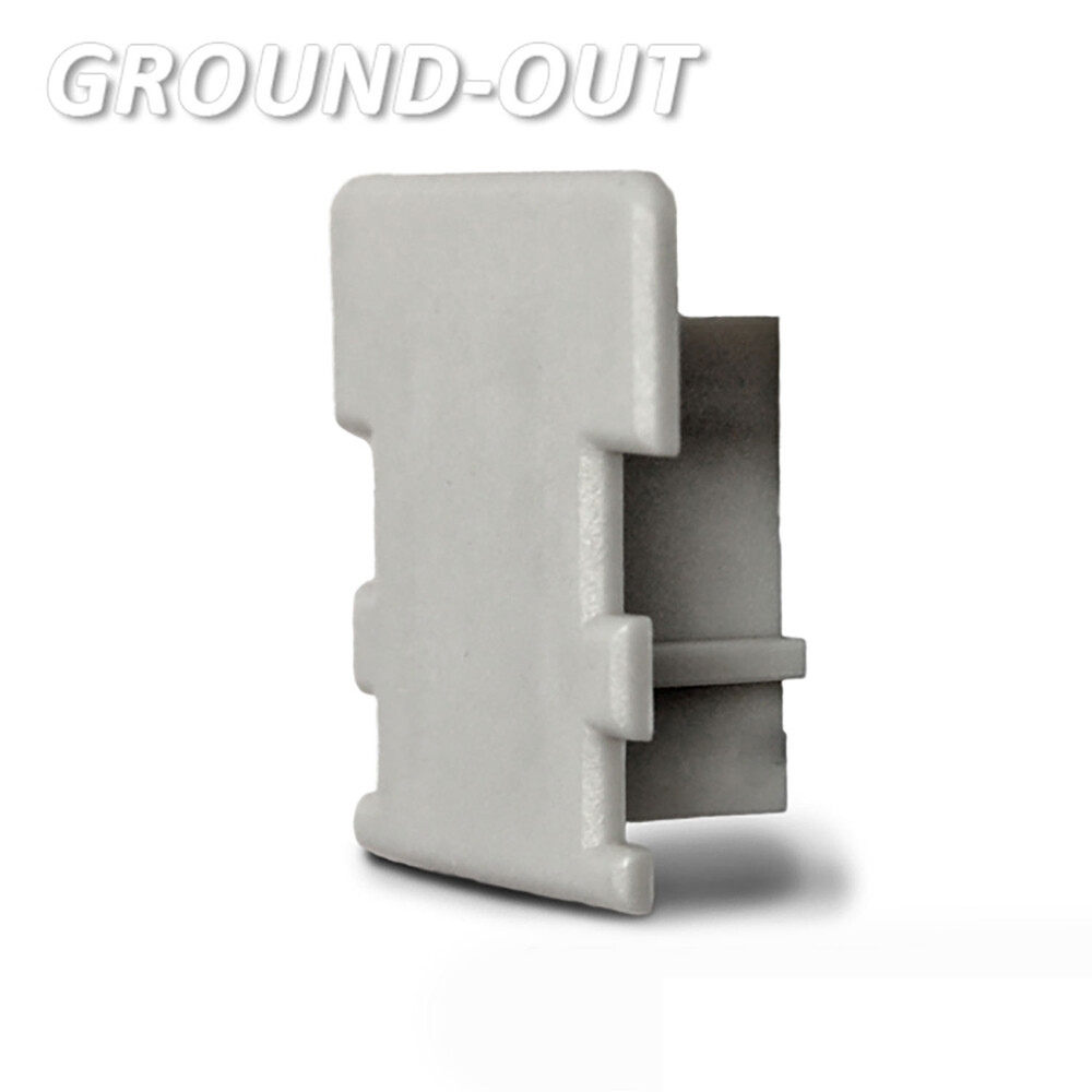 ISOLED Endkappen in Silber für Profil GROUND OUT10