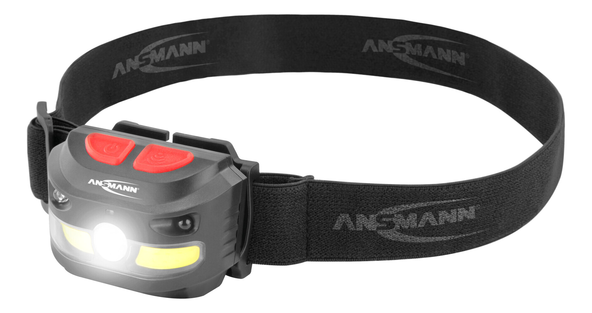 Robuste, batteriebetriebene Stirnlampe der Marke Ansmann