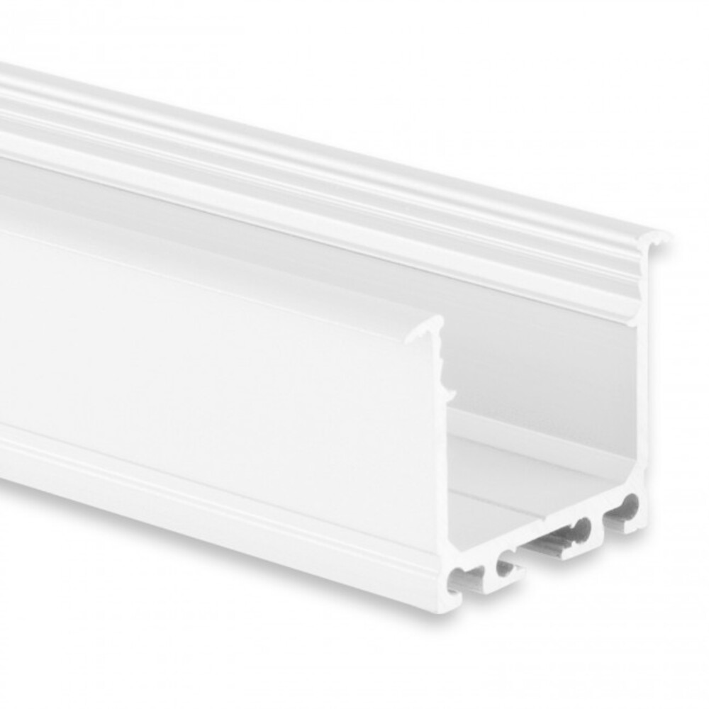 Hochwertiges LED Profil von GALAXY profiles in eleganter Weiß RAL9010 Farbe für max 24 mm LED Stripes