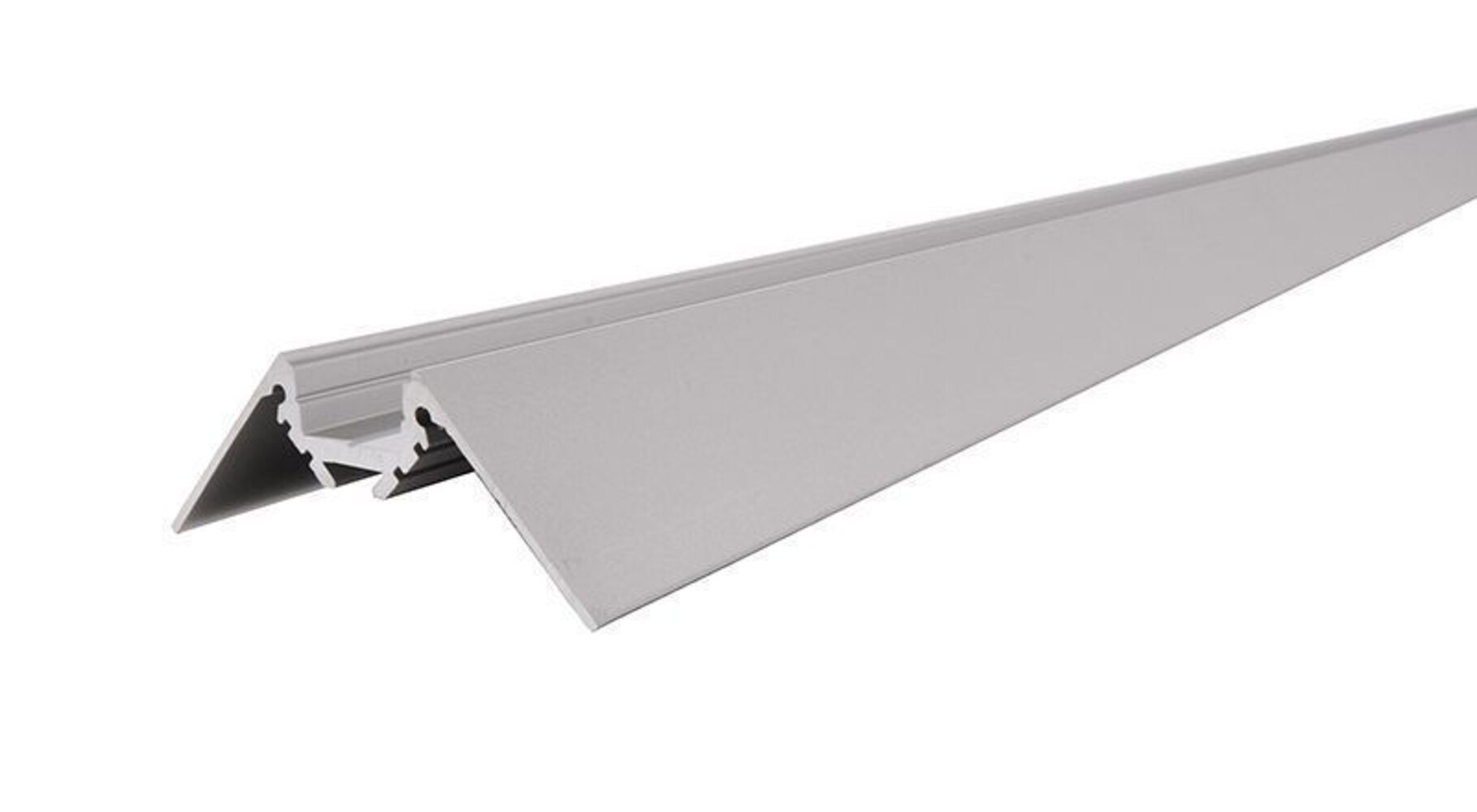 Hochwertiges silber matt eloxiertes LED Profil für außeneckige Trockenbauinstallation von Deko-Light