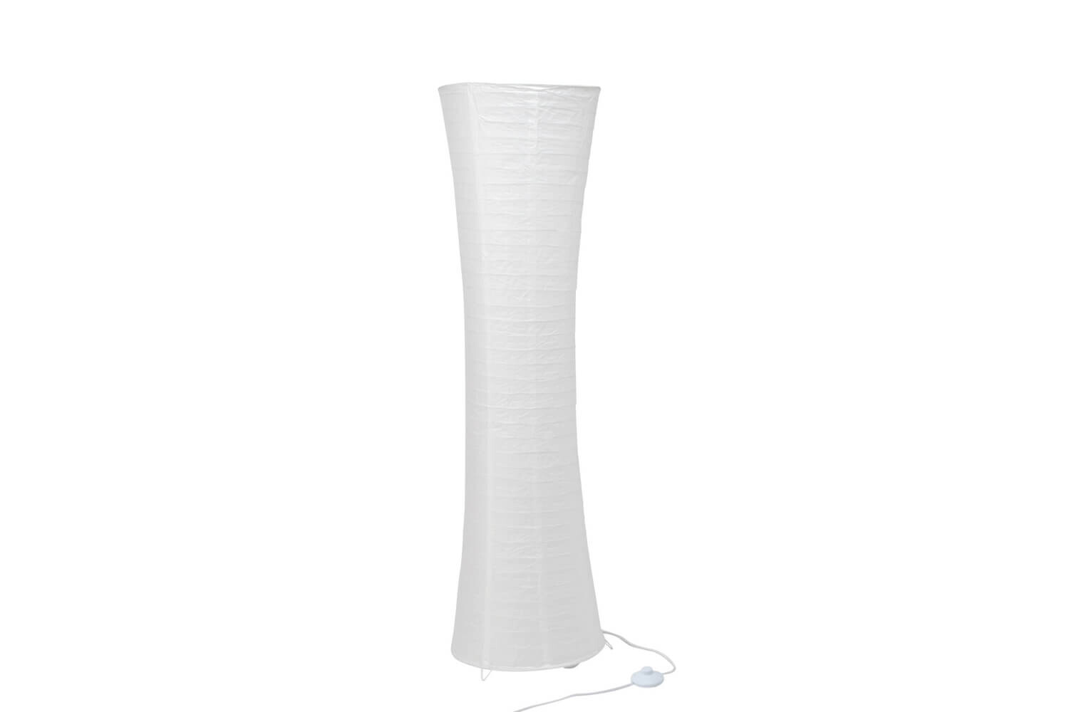 Elegante weiße Stehlampe der Marke Brilliant mit auffälligem Design