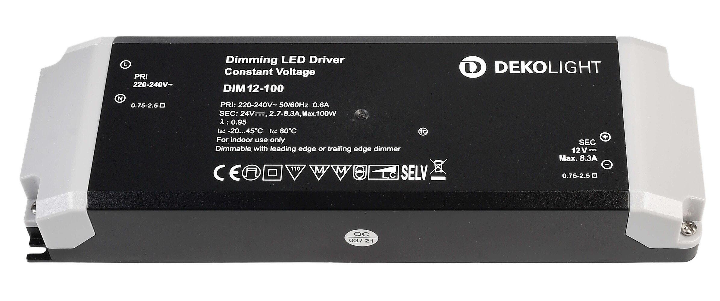 Hochwertiges LED Netzteil der Marke Deko-Light für eine konstante Spannung