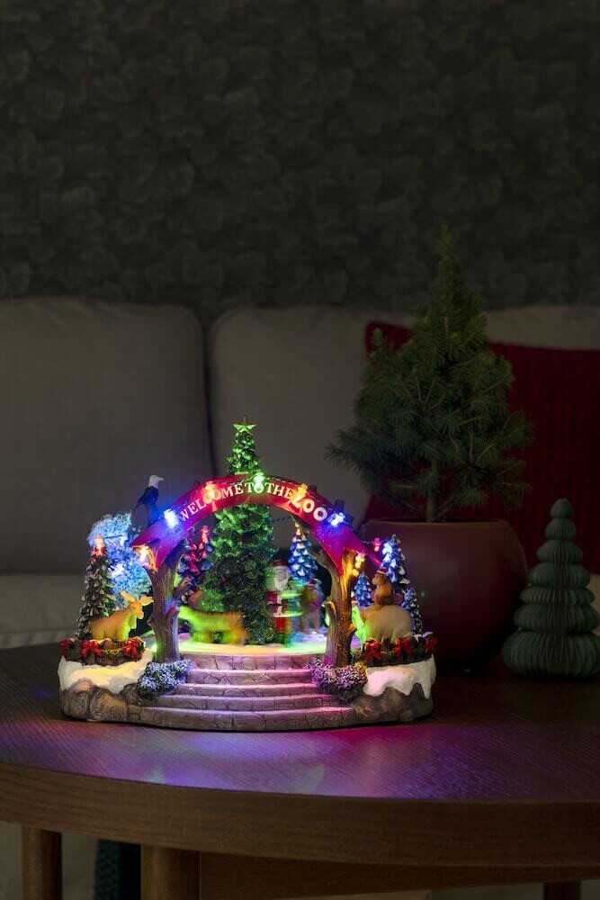 Festliche LED-Szenerie mit leuchtenden Weihnachtstieren von Konstsmide