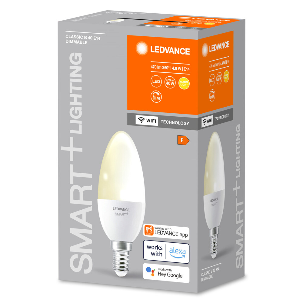Hochwertiges LED-Leuchtmittel von LEDVANCE mit einstellbarer Helligkeit und warmweißem Licht