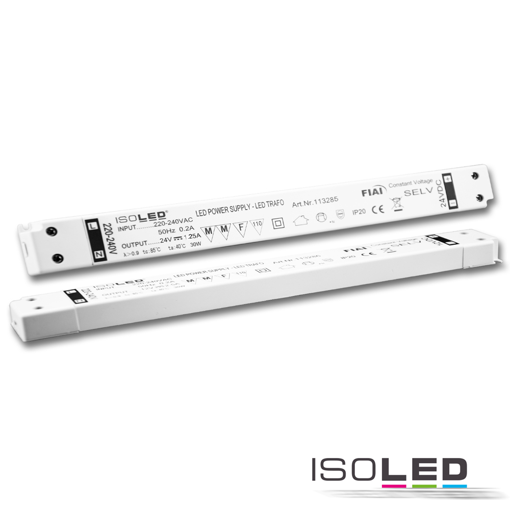 LED Trafo 24V/DC, 0-30W, slim, SELV - 113285