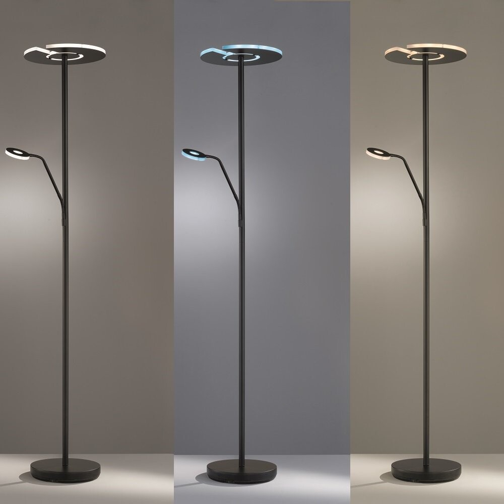 Elegante LED Stehlampe von Fischer & Honsel mit beeindruckender Lichtleistung