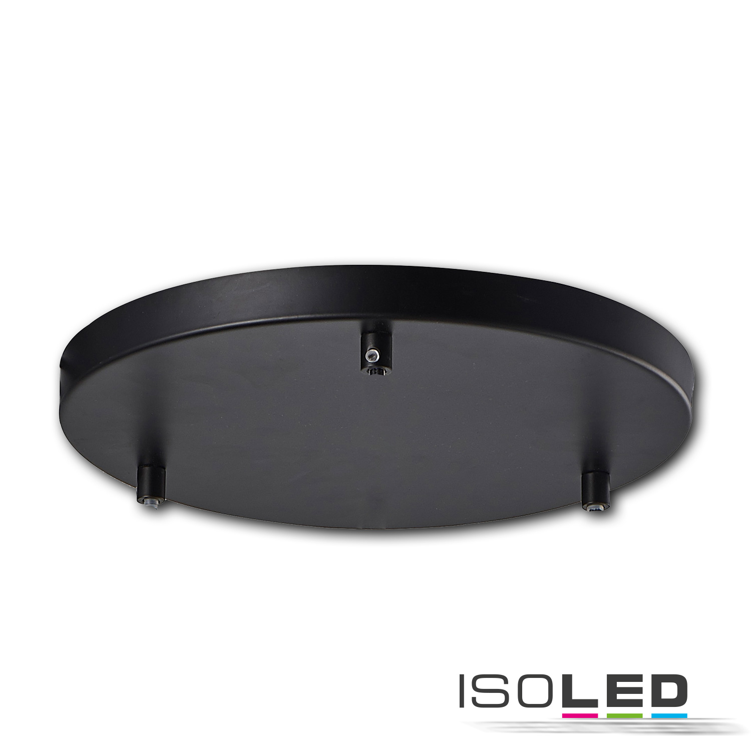 ISOLED 115221 Deckenbaldachin rund, schwarz, für 3-Fachabhängung