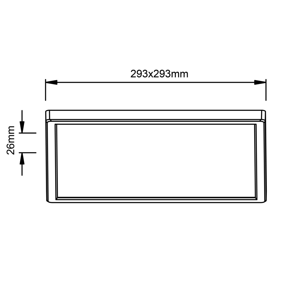 Milton Deckenaufbau-Paneel 30x30cm, schwarz+weiß