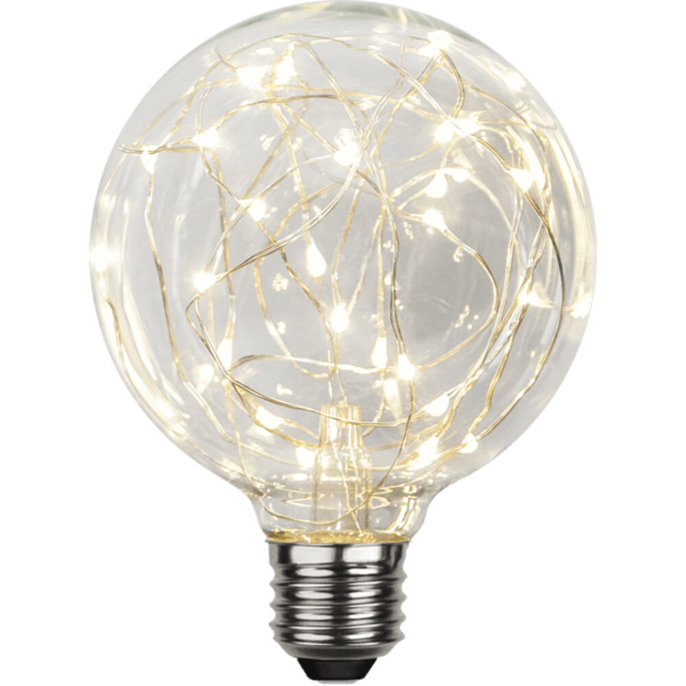 Hochwertiges LED-Leuchtmittel von Star Trading mit einzigartiger Dew-Drop-Dekoration und warmweißer Lichttemperatur