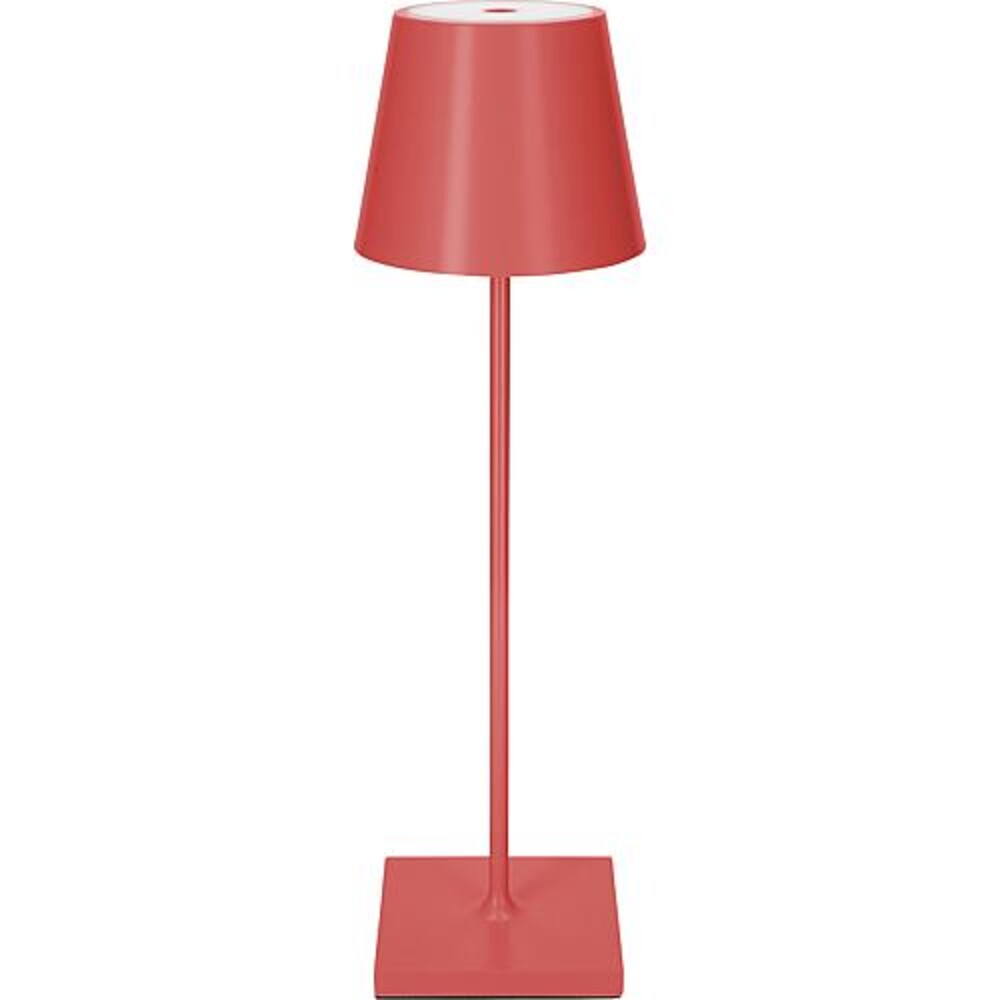 Rote SIGOR LED Akkuleuchte, perfekt als mobiles Leselicht und ansehnliche Tischbeleuchtung