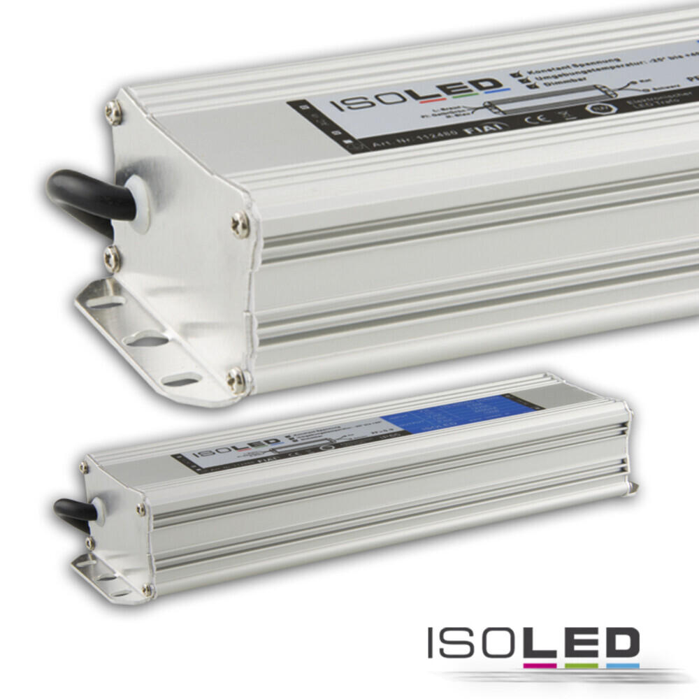 Hochwertiges LED-Netzteil der Marke Isoled mit einstellbarer Spannung und Schutzklasse IP65