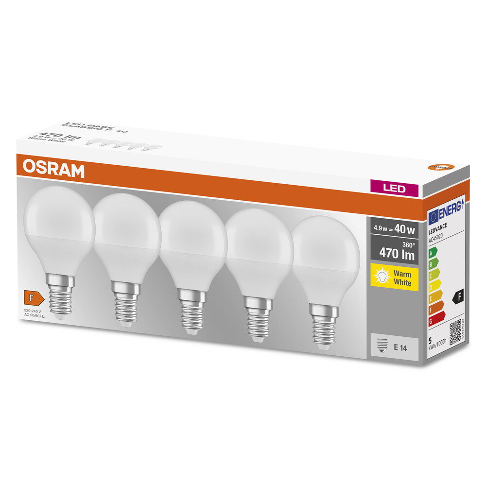 Hochwertiges LED-Leuchtmittel von OSRAM mit warmer Lichttemperatur