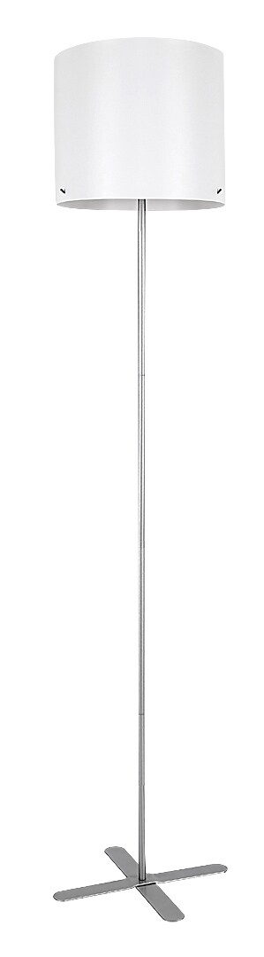 Stehlampe Izander 74012, E27, Metall, silber-weiß, rund, Modern, ø300mm