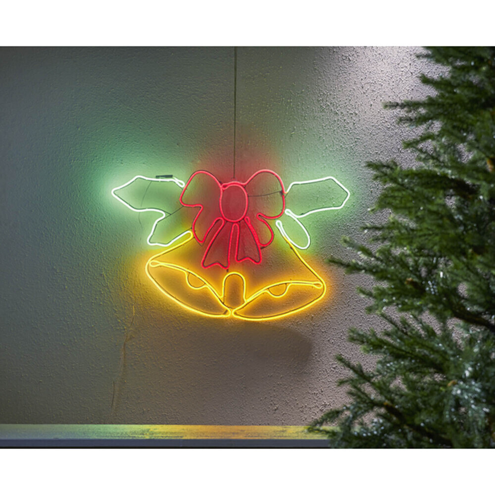 Weihnachtsglocken Silhouette Neoled bunte LED von Star Trading