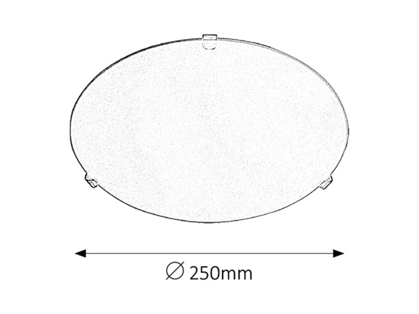 Deckenleuchte 1 Spot Simple 1803, E27, Metall-Kunststoff, weiß, rund, Standard, ø250mm