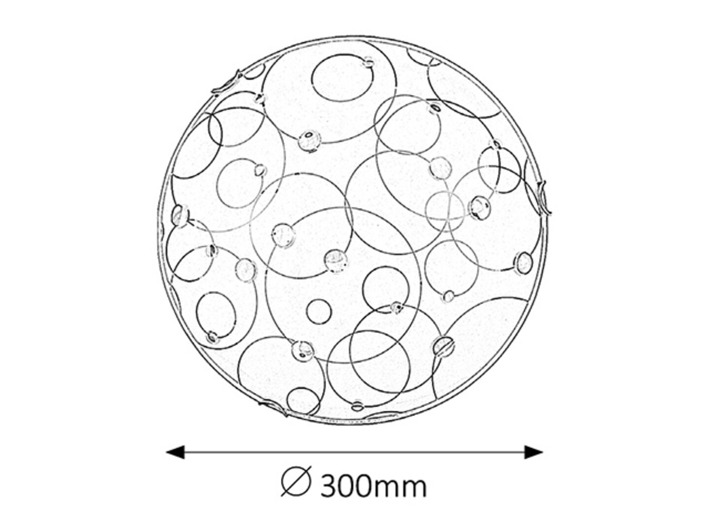 Deckenleuchte 1 Spot Jolly 1861, E27, Metall, weiß, rund, Standard, ø300mm