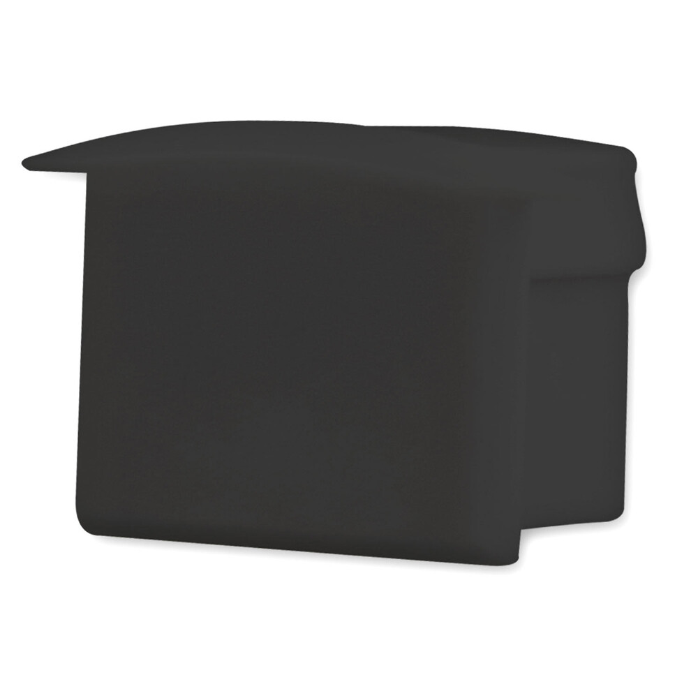 Moderne schwarze Endkappe der Marke Isoled, perfekt zur Ergänzung des DIVE12 Profils