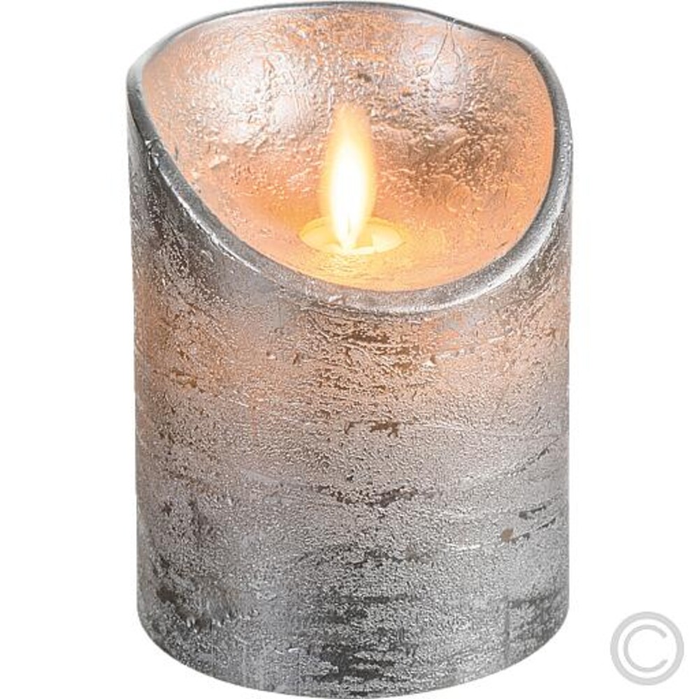 Stilvolle LED-Kerze von Lotti in Silber