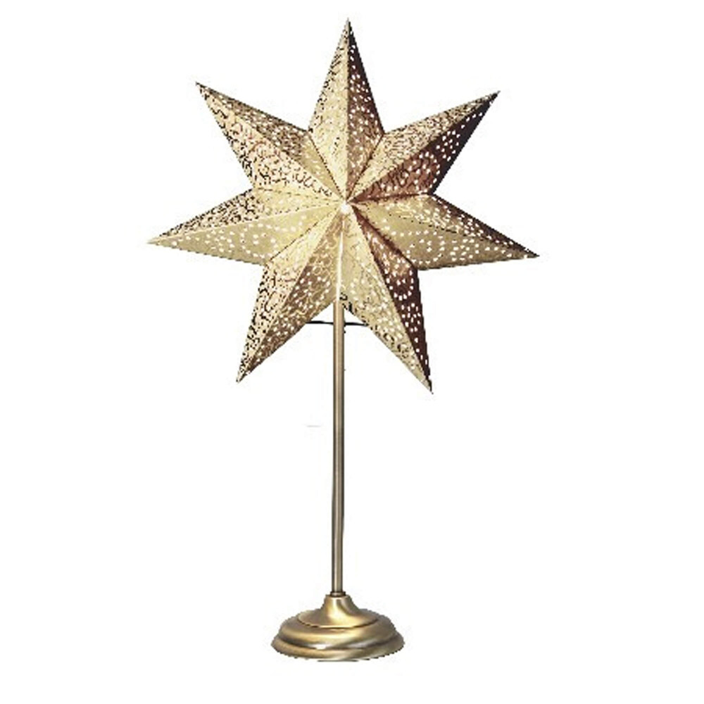 Extravagante goldene Star Trading Stehlampe mit dekorativem Stern und einzigartigem Design aus Metall und Papier