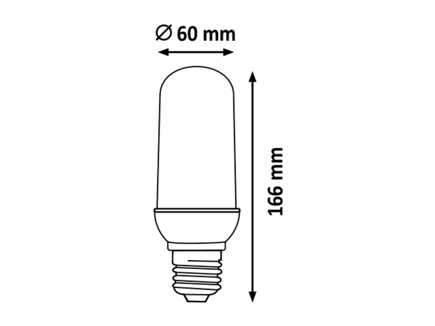 LED-Leuchtmittel 1442, E27, 3W, 1800K, warmweiß, ø60mm