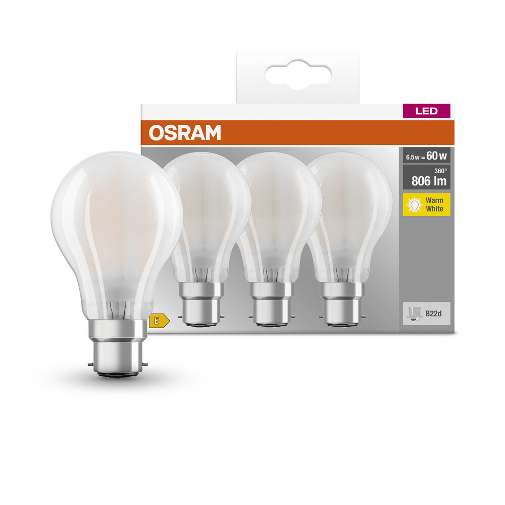Hochwertiges LED-Leuchtmittel von OSRAM mit warmer Lichtfarbe von 2700 K