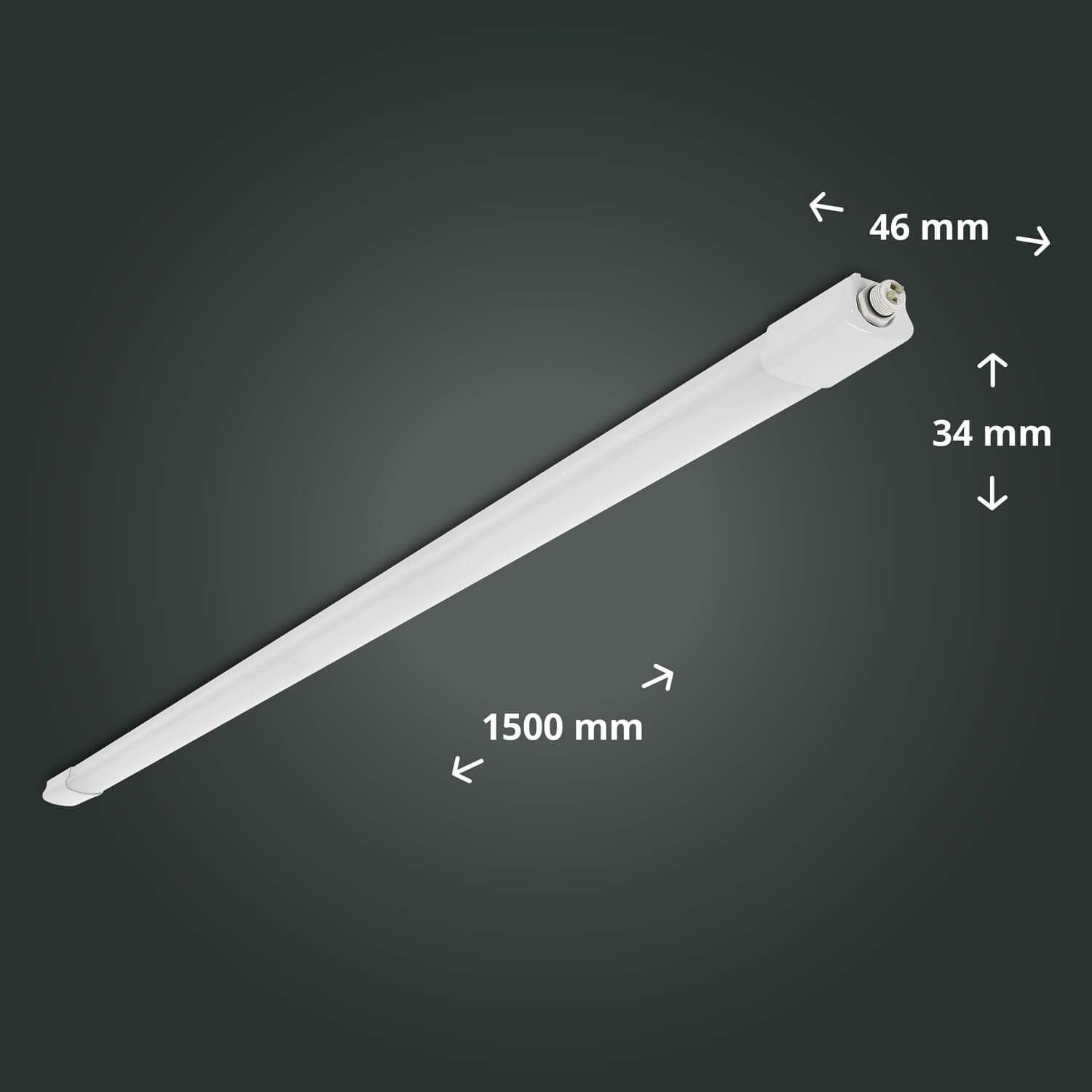 LED Feuchtraumleuchte tageslichtweiß 45W 150cm IP65 6500K 5400lm
