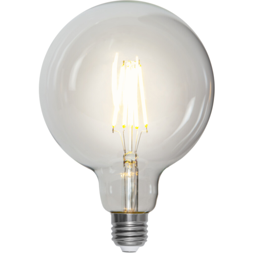 Auffallendes Filament-Leuchtmittel von Star Trading mit Edison-Optik und warmweißer Lichtfarbe