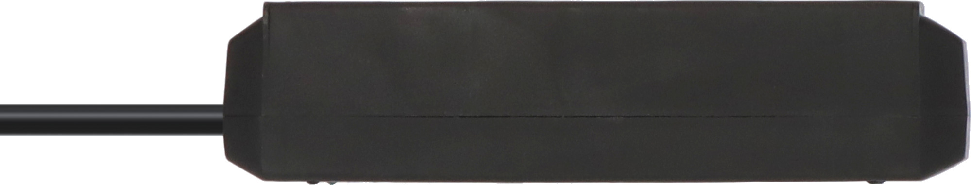 Eco-Line Steckdosenleiste 3-fach (Mehrfachsteckdose mit erhöhtem Berührungsschutz und 1,5m Kabel) schwarz
