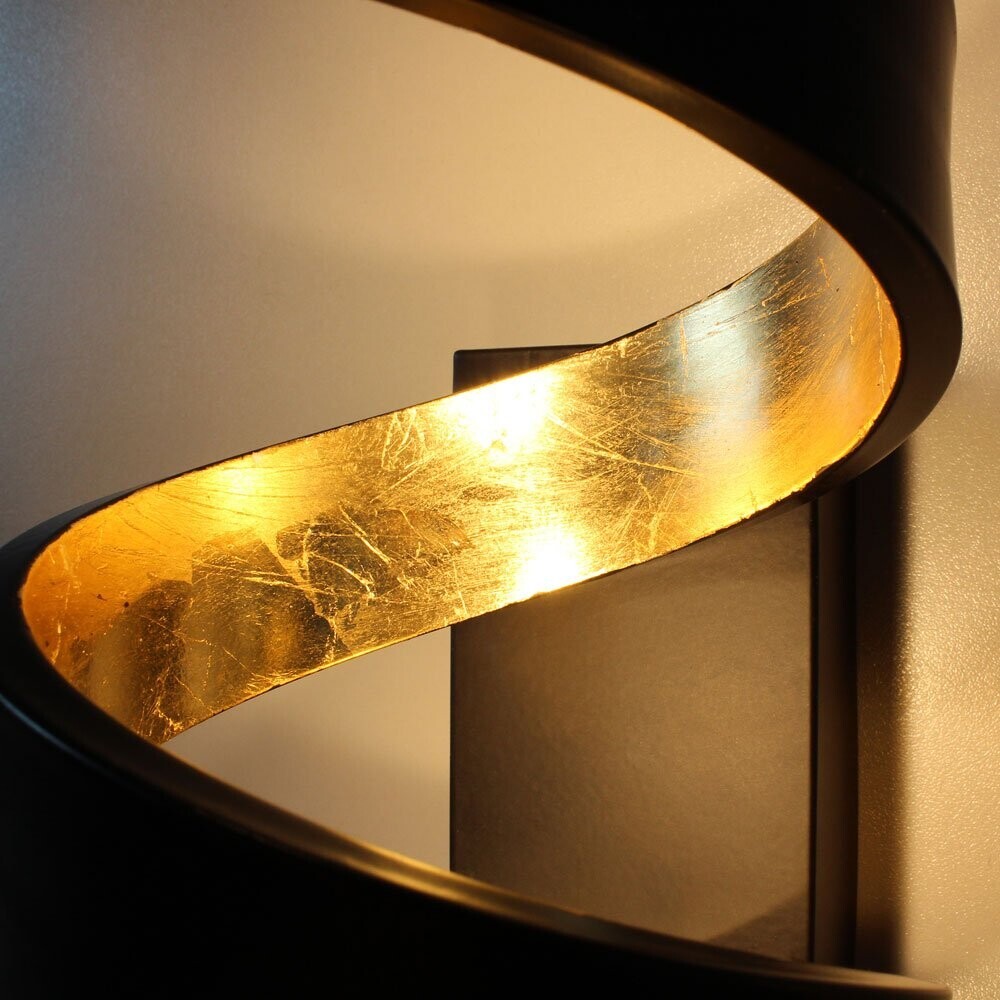 Elegante, schwarze und goldene Wandleuchte der Marke ECO-LIGHT