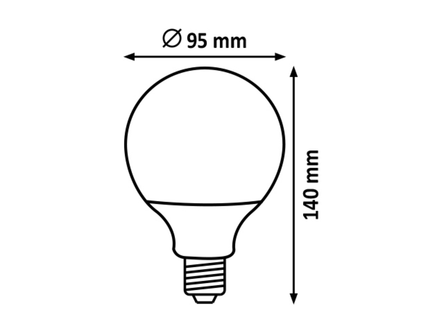 LED-Leuchtmittel 1576, E27, 15W, 4000K, 1521lm, neutralweiß, ø95mm