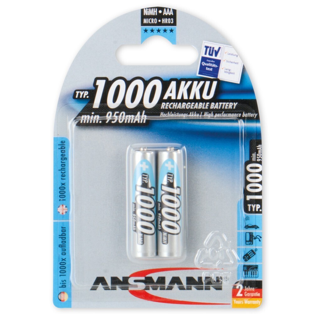 Hochleistungs-AAA-Batterien von Ansmann, energetisch und langlebig